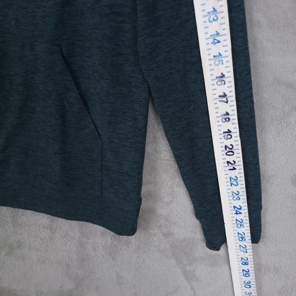 Outdoor Voices Hoodie S Soft Cloud Knit Blue Thumb Holes Kangaroo Pocket Popover - Picture 7 of 12